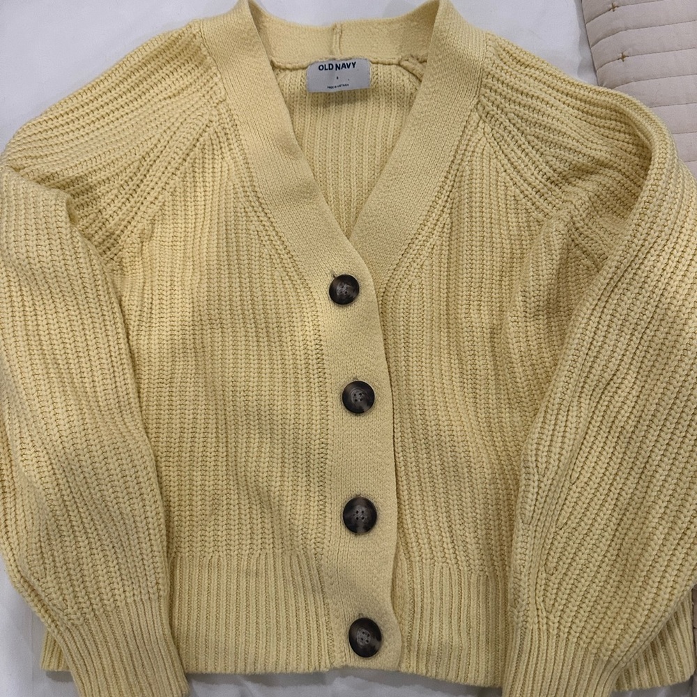 Old Navy Yellow Cardigan